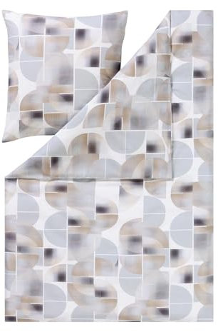 Estella Seersucker Bettwäsche Simon Silber 1 Bettbezug 135 x 200 cm + 1 Kissenbezug 80 x 80 cm
