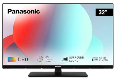 Panasonic TS-32N30AEY, N30 Series 32 inch HD LED TV, 2024, USB Media Player, High Contrast, HD Triple Tuner, HDMI, Wall-Mount Option, Thin Frame, For An Exceptional Visual Experience (Renewed)