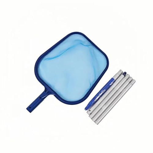 Flearitzo Pool Kescher - Kescher Teich Algenkescher 160 cm lang mit Teleskopstange Pool Kescher Feinmaschiges Nylon-Netz Geeignet für Pool Algen Bestway Pool Kinderplanschbecken