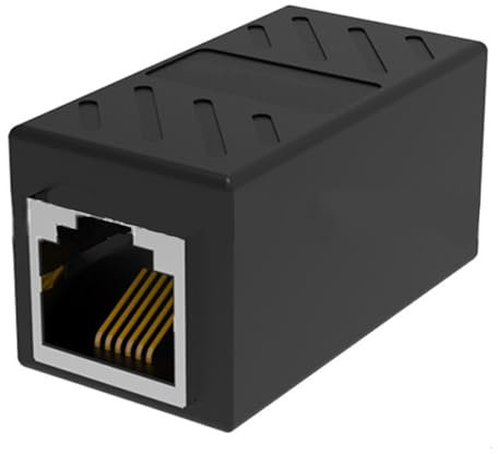 Ruarby RJ11 Telefonleitungskabel-Kupplung, Adapter, RJ11, 6P6C, 6P4C, 6P2C, Buchse auf Buchse, Kupplung
