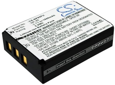 LLdkhjf - Batterie de remplacement pour Fujifilm Finepix F305, SL1000, SL240, SL245, SL260, SL280, SL300, SL305, numéro de pièce NP-85, 1600mAh