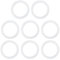 lasuroa 8pcs Gaskets, White Silicone Gaskets Seal Rings Moka Pot Accessories Replacement Parts for Bialetti Dama 6 Cups Venus Musa Kitty 6 Cups