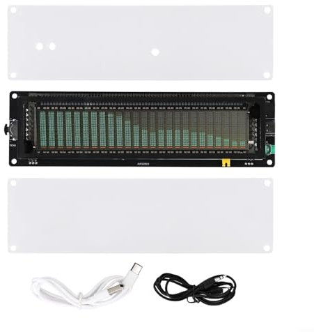 Besshepplo 1 PCS Affichage LED Indicateur de Spectre Musique Micro Micro Spectre Audio VFD Mètre VU Mètre Écran Affichage Niveau Audio pour la Surveillance de la Musique