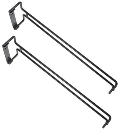 LOPUNER 2 Stück Ständer Für Rotweingläser Anzeige Halter Hängend Gestell Led Brillenaufhänger Tasse Haken Becher Zum Aufhängen Tassenständer Eisen Schwarz