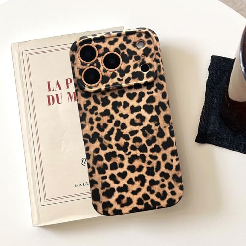 Yhsvie Handyhülle für iPhone 17 Pro Max Hülle, Leopard Silikon Case Frauen Ultradünn Schutzhülle Kameraschutz Slim Cover Mädchen Klassisch Leopardenmuster - Retro Leoparden