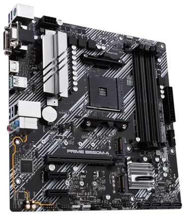 Gaming WiFi Carte mère Fit for ASUS Prime B550M-A WiFi Compatible avec Les processeurs Ryzen 5 3600, 5600, 5700 et 5800X3D, mémoire DDR4 4866 MHz, 128 Go de RAM, HDMI, NVMe M.2, Socket AM4