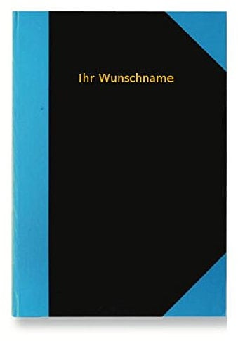 Kladde DIN A4 Notizbuch 96 Blatt liniert Tagebuch mit goldfarbender Gravur