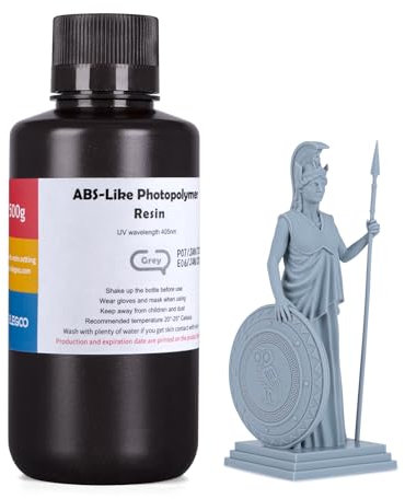 ELEGOO ABS-Like 3D Drucker Resin LCD UV-härtendes Harz 405nm Standard Photopolymerharz für LCD 3D Drucker Grau 500g
