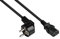 Good Connections Cable de alimentación – 0,5 m / 50 cm – Enchufe Tipo E+F (CEE 7/7 acodado a C13 Hembra (Recto) – Conductor de Cobre – 0,75 mm² – Cable para Dispositivos fríos, Color Negro