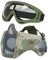 Aoutacc Airsoft-Maske mit taktischer Schutzbrille,Airsoft Maske mit Gehörschutz, Airsoft Protective Gear Set für Erwachsene Männer Frauen Paintball Schießen CS-FG