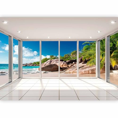 murando - Photo Wallpaper 294x210 cm / 116x83 - Peel and Stick Self-Adhesive Foil Print Wall Mural Decoration Picture Design Modern - Landscape Nature Sea Beach c-C-0068-a-a