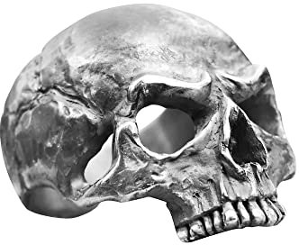 Sterling Silber 925 Herren Totenkopf Ringe Schmuck Schädel Männer Handgemacht Juwelen