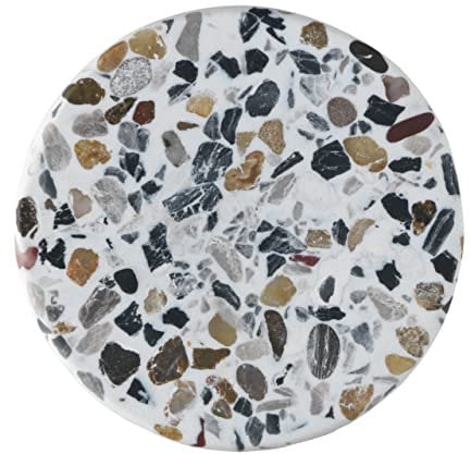 WENKO Wandhaken Melle Terrazzo - Haken zum Schrauben, Polyresin, 8 x 4.5 x 8 cm, Mehrfarbig