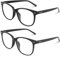 CGID CN81 Damen Herren Styler klassische Nerdbrille Streberbrille Pantobrille 80er Jahre Klarglas Fashion Oversized Nerd Geek Style