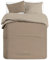 Banzaii Set Copripiumino Bicolor 100% Microfibra con Federa Double Face 2 Pezzi Singolo 150x200 cm Corda/Sabbia