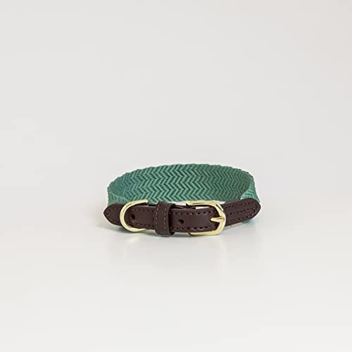 Kentucky Dogwear - Jacquard Hundehalsband - Olivgrün - Größe M - 50cm
