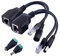 GeeekPi 1 paio di iniettori passivi Power over Ethernet RJ45 PoE + kit cavo splitter con connettore adattatore di alimentazione CC da 2,1 x 5,5 mm
