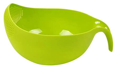 1PC Rice Wash Sieve Plastic Kitchen Vegetable Drain Basket Rice Cleaning Strainers with Handle