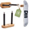 CRID Skateboard Wandhalterung für Decks mit Schwebeeffekt - Bambus - Universal Halterung für jedes Skateboard Deck - Aluminium Stand Offs - Inklusive Montagekit - Modernes Design - Deutsche Marke