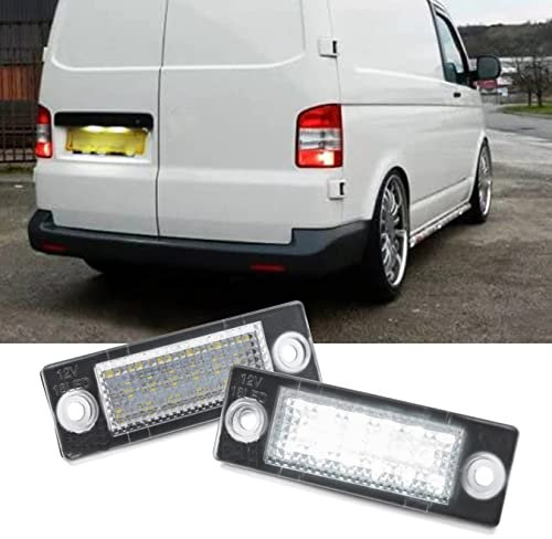 NP 2 uds lámpara de luz de placa de matrícula LED para V-W p-assat B5.5 Caddy MK3 g-olf t-ransporter T5 T6 t-ouran j-etta Syncro