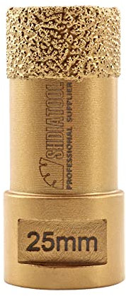 SHDIATOOL Diamond Core Drill Bit,Hole Saw Diameter 25mm M14 Thread Vacuum Brazed for Ceramic Porcelain Tile Granite Marble Masonry Brick