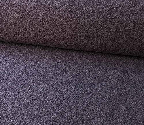Wollstoff, gekochte Wolle, Wollwalk, Mauve dunkel als Meterware, 50 cm