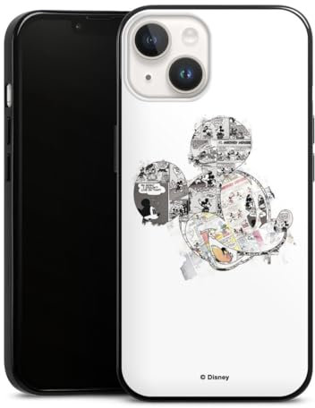 Silikon Hülle kompatibel mit Apple iPhone 14 Case schwarz Handyhülle Mickey Mouse Offizielles Lizenzprodukt Disney