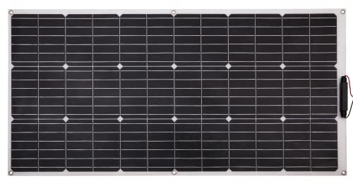 Panel solar flexible de 100W de Technaxx - Fácil instalación e ideal para acampadas, caravanas, barcos, gazebos, balcones, etc. - Panel solar monocristalino TX-208