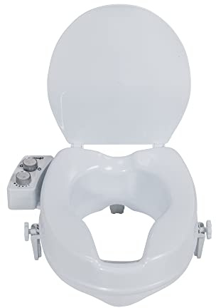 Drive Medical PreserveTech Siège de Toilette surélevé avec Bidet (Eau ambiante), siège de Toilette surélevé pour Personnes âgées et Adultes, siège de Toilette avec pulvérisateur de Bidet