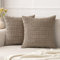 MIULEE 2er Set 50x50 cm Kordsamt Kissenbezüge Moderne Kissenhüllen Dekorative Sofakissen Dekokissen Weicher Zierkissenbezug für Wohnzimmer Sofa Schlafzimmer Boho Dekor Hellbraun