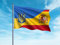 Oedim Bandera de Ucrania y España con Escudo, 150x85cm, Incluye 2 Ojales Metálicos, Resistente al Agua, Fabricada en Tela