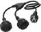 KEAGAR Schutzkontakt Verlängerungskabel Außen, AC Schuko Kunststoffkabel Mit 2-Fach Steckdosen, Doppelstecker für Steckdose IP44 für Zuhause, Büro, Außenbereich, 3 x 1,0mm², bis 250V/16A, Schwarz(8M)