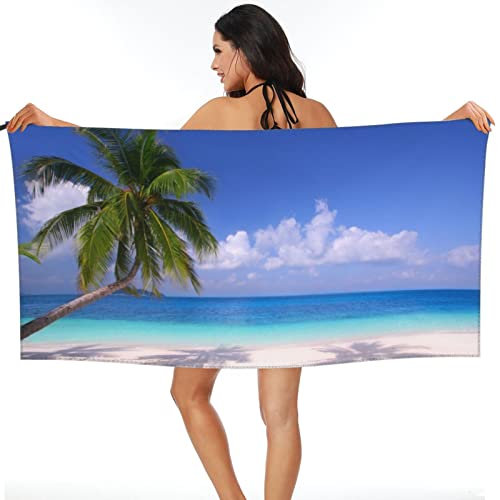 PIGWO Mikrofaser Sandfreies Strandtuch Dock und Bay Schnell trocknende Strandtücher für Erwachsene Jugendliche Pool Camping (Farbe: A, Größe: 80 x 160 cm)