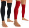 CityComfort Football Sock Sleeves for Men and Teenagers - Leg Warmers Shin Guard Sleeves - One Size for Football and Sports (Red/Black, 2 Pack)