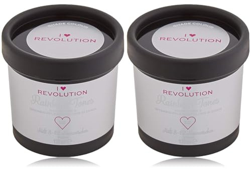 I Heart Revolution Rainbow Tones Silver Angel - semi permanente Haarfarbe und Pflegespülung in einem - auswaschbar mit 8-12 Haarwäschen - vegan, mehrfach verwendbar - 120 ml (Packung mit 2)