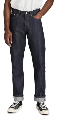 Naked & Famous Denim Men's True Guy Indigo Selvedge Jeans, Indigo, 30