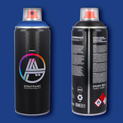 Double A Spraypaint Sprühdose 400ml Sprühfarbe Acryllack Sprühlack matt hochdeckend DIY Kunststoff Metall Möbel Deko (DA-224 760 Supplies Blue)