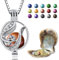 Wunschperlen Floral Halskette mit echter Perle in Auster zum Öffnen, 925 Silber Damenkette mit Anhänger und Perle in Bunter Farbe