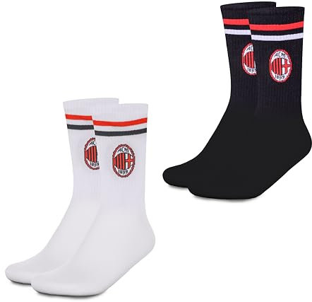 hermet Unisex Calze Milan Socken Set, weiß/schwarz, 43-46