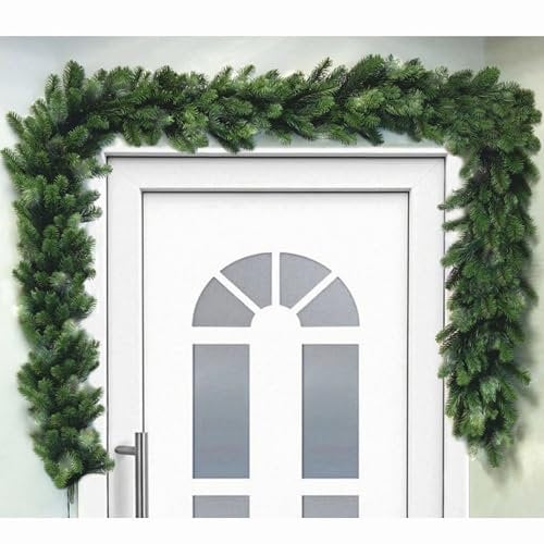 NYVI Weihnachtsgirlande Xmas Premium 270 cm - Künstliche Voll-PE Spritzguss Girlande - Naturgetreu - Dekogirlande für Weihnachten - Weihnachtsdeko - B1 Schwer Enflammbar