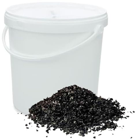 Carbone Attivo granulare Grado A di purezza, Venduto in vari formati, prodotto da gusci di noce di cocco tasso elevato di assorbimento Iodio 1200mg/L per la filtrazione di acqua e aria (10L / 5,5kg)