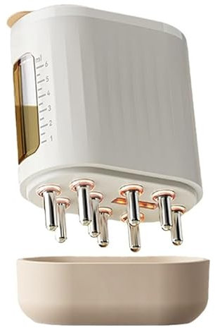 Focenat 2-In-1 Elektrisches Kopfhaut Massagebürste und Applikator Flasche Haare, Haaröl Applikator, 3 Modi Scalp Massager Kopfmassage Bürste für Haarwachstum Haarbehandlung