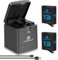 Homesuit Hero 13 - Batteria ricaricabile da 2100 mAh e LED a 3 canali, per GoPro Hero 13 Black Enduro, batteria ricaricabile con tipo C, confezione da 2