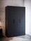 Forte PYS - Armario Moderno de 3 Puertas y 2 cajones, Color Negro, 124,2 x 190,4 x 54 cm