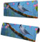Large Mouse Mat Flower, Extended XXL Bird Gaming Mouse Pad Desk Pad 1400x600x3mm, Keyboard Mat with Non-Slip Rubber Base, Soft Smooth Surface, Stitched Edges Mousepad, Improved Precision and Speed A-7