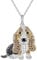 Elegante Halskette mit Basset Hound-Anhänger und funkelnden Kristallakzenten, für Damen und Mädchen. Stilvoller Schmuck für Tierliebhaber, Geschenk für Hundebesitzer