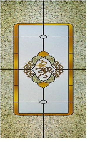 Stained Glass Window Film Door Sticker Black Paint Frosted Static Cling Art Colored Glass Frame Decoration(07,40X135cm)