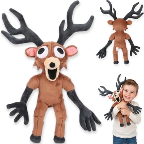 wiztex 99 Nächte im Wald Kuscheltier – 36 cm PP-Baumwollplüsch Geschenk für Kinder und Sammler – Fantasietier-Plüschfigur aus 99 Nights in the Forest (Wald-Hirsch)