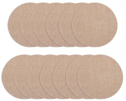 ZAICOLER 13 Tischsets aus Jute (30 cm Durchmesser) Und Temperaturbeständig Heiße Speisen Und Getränke Formstabil Formbeständig Ideal Ustikale Hochzeiten Feiern im Landhausstil