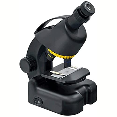 JHNKOJ Microscope,with A Smartphone Holder, 40-640 Times Real Pixels, 45° Golden Viewing Angle, Abs Material, Led Transmitted Light,Focusing Handwhee
